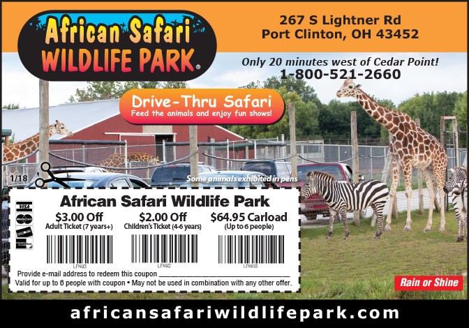 African Safari Wildlife Park at www.lakeerievacations.com